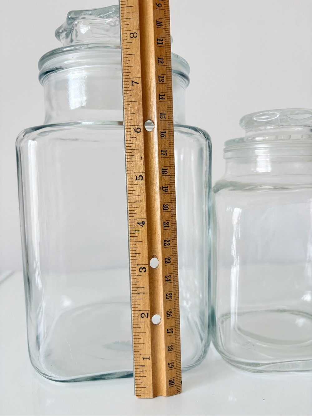 4 Vintage Anchor Hocking Canister Apothecary Jars with Lids Square Starburst - Picture 8 of 14